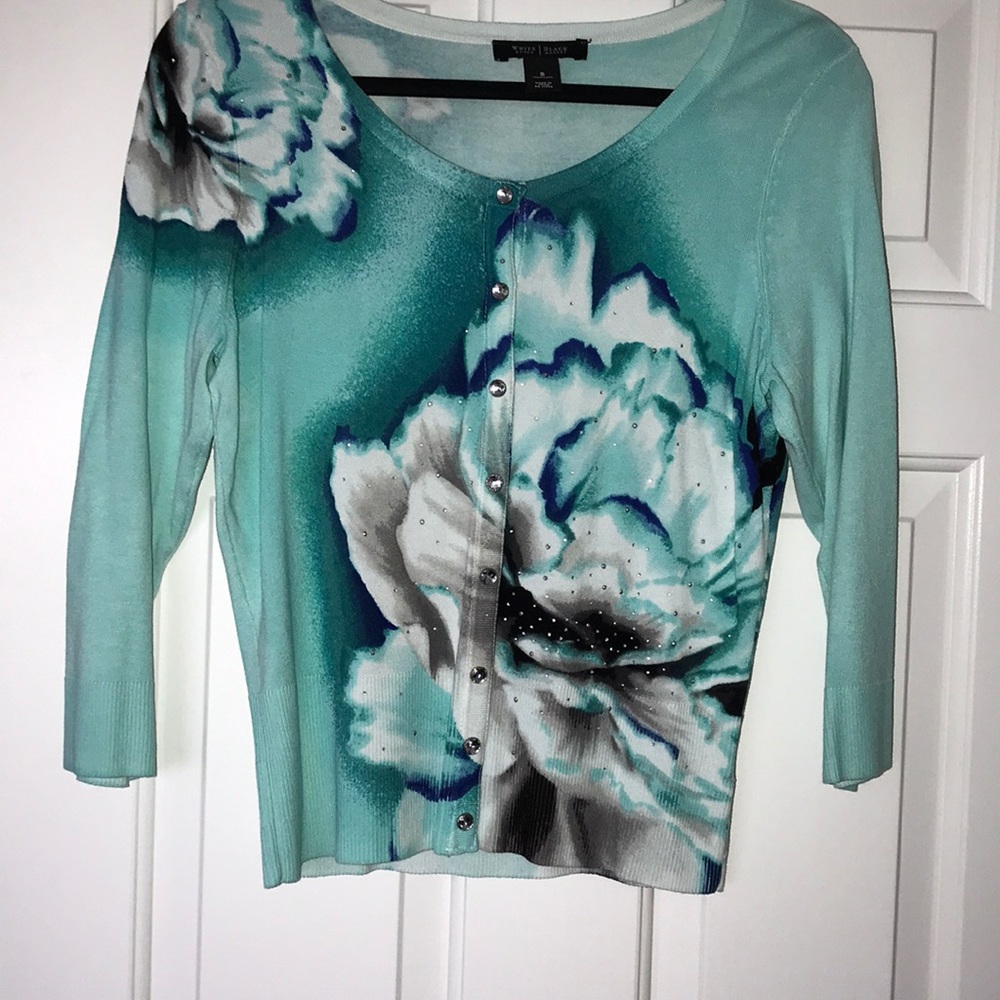 White House Black Market button down sweater